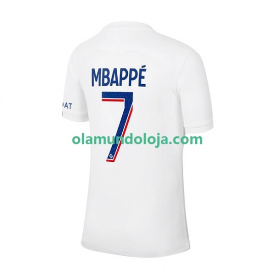 Camisola Paris Saint-Germain Mbappé 7 Homem Equipamento Terceiro 2022-2023 Manga Curta